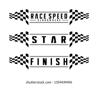 Race flag Design Concepts Icon. Speed Flag Simple Design Illustration Vector. Icon Symbol