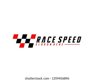 Race flag Design Concepts Icon. Speed Flag Simple Design Illustration Vector. Icon Symbol