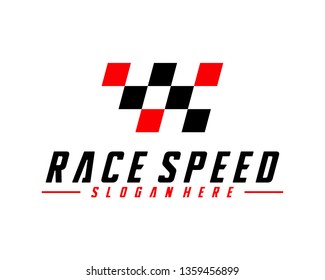 Race flag Design Concepts Icon. Speed Flag Simple Design Illustration Vector. Icon Symbol