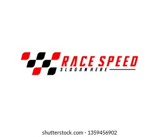 Race flag Design Concepts Icon. Speed Flag Simple Design Illustration Vector. Icon Symbol