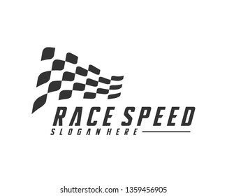 Race flag Design Concepts Icon. Speed Flag Simple Design Illustration Vector. Icon Symbol