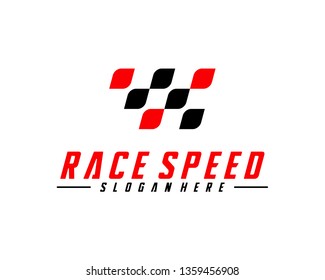 Race flag Design Concepts Icon. Speed Flag Simple Design Illustration Vector. Icon Symbol