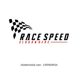 Race flag Design Concepts Icon. Speed Flag Simple Design Illustration Vector. Icon Symbol