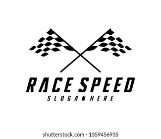 Race flag Design Concepts Icon. Speed Flag Simple Design Illustration Vector. Icon Symbol