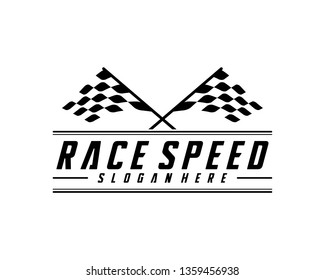 Race flag Design Concepts Icon. Speed Flag Simple Design Illustration Vector. Icon Symbol