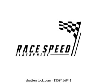 Race flag Design Concepts Icon. Speed Flag Simple Design Illustration Vector. Icon Symbol