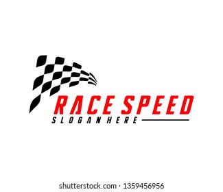 Race flag Design Concepts Icon. Speed Flag Simple Design Illustration Vector. Icon Symbol