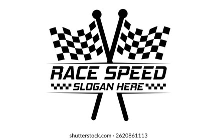 Race flag Design Concepts Icon. Speed Flag Simple Design vector Illustration