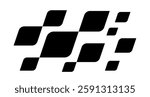 Race flag Design. Race flag icon logo. Racing stripes. Sport checkered. Motorsport graphics. Vector illustration