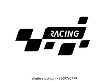 Race Flag Design. Symbol für die Rassenflagge. Rennstreifen. Der Sport ist kariert. Motorsport-Grafik. Vektorgrafik
