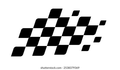 Race flag Design. Race flag icon logo. Racing stripes. Sport checkered. Motorsport graphics. Vector illustration