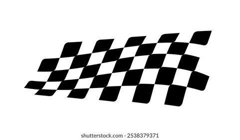 Race flag Design. Race flag icon logo. Racing stripes. Sport checkered. Motorsport graphics. Vector illustration