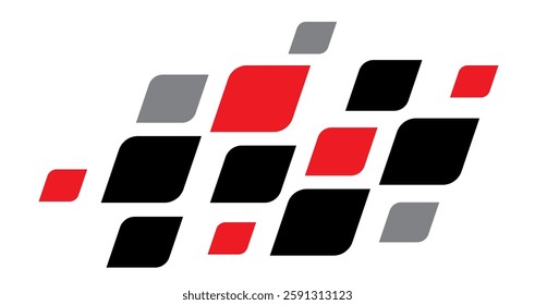 Race flag Design. Race flag icon logo. Racing stripes. Sport checkered. Motorsport graphics. Vector illustration