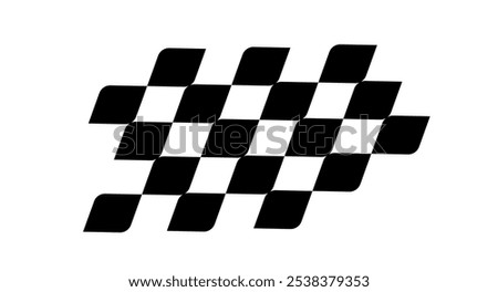 Race flag Design. Race flag icon logo. Racing stripes. Sport checkered. Motorsport graphics. Vector illustration