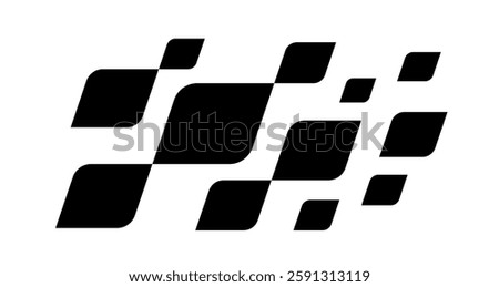 Race flag Design. Race flag icon logo. Racing stripes. Sport checkered. Motorsport graphics. Vector illustration
