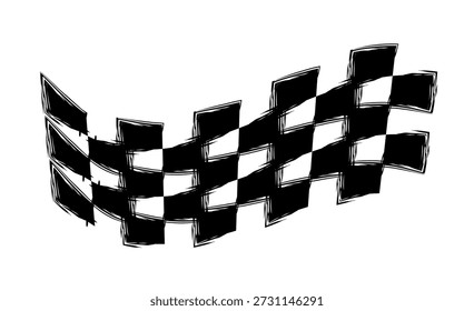 Race flag Design. Racing stripes. Sport checkered. Motorsport graphics. Vector illustration