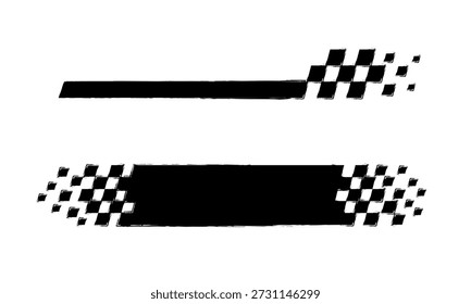 Race flag Design. Racing stripes. Sport checkered. Motorsport graphics. Vector illustration