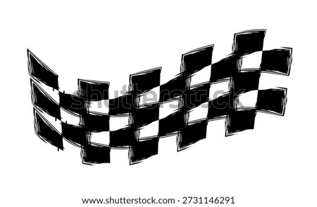 Race flag Design. Racing stripes. Sport checkered. Motorsport graphics. Vector illustration