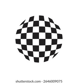 Race flag design round sphere concepts icon template. Speed flag simple design illustration vector