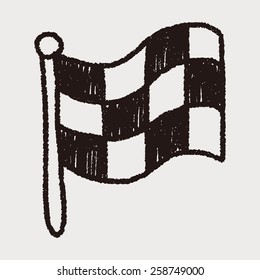 race flag doodle drawing