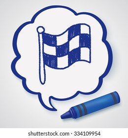 race flag doodle drawing