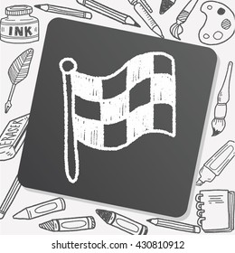 race flag doodle drawing