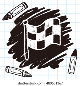 race flag doodle drawing