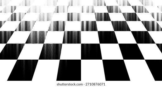 Race flag grunge background, car rally or motocross finish flag with vector checker pattern. Grunge race flag for car racing sport or bike speedway, motorsport