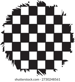 Race flag grunge background, car rally or motocross finish flag with vector checker pattern. Grunge race flag for car racing sport or bike speedway, motorsport.Vector ilustration