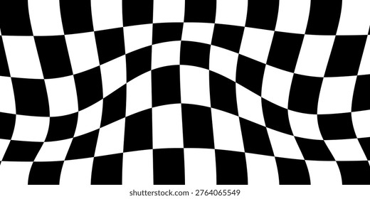 Race flag grunge background, car rally or motocross finish flag with vector checker pattern. Grunge race flag for car racing sport or bike speedway, motorsport
