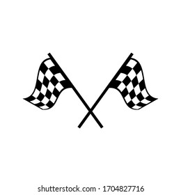 Race flag icon. Competition sport flag line vector icon. Racing flag. Start finish. on white background