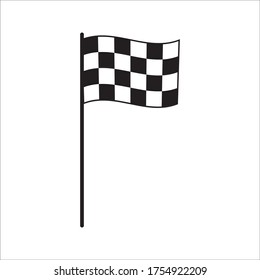 
Race flag icon. Competition sport flag line vector icon. Start finish 0n white background