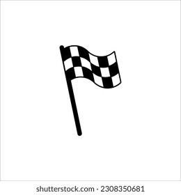 Icono de marca de raza. Icono vectorial de la línea de la bandera deportiva de la competencia. Bandera de carreras. Comenzar a terminar. ilustración vectorial. EPS 10