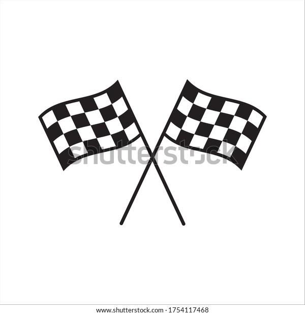 Race Flag Icon Competition Sport Flag Stock Vector (Royalty Free ...