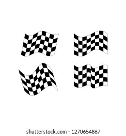 Race flag icon design template vector illustration