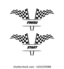 Race flag icon dseign template