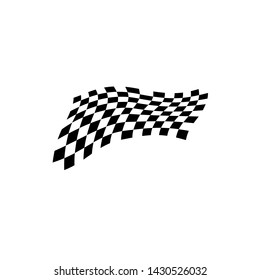 Race flag icon element for race design vector template