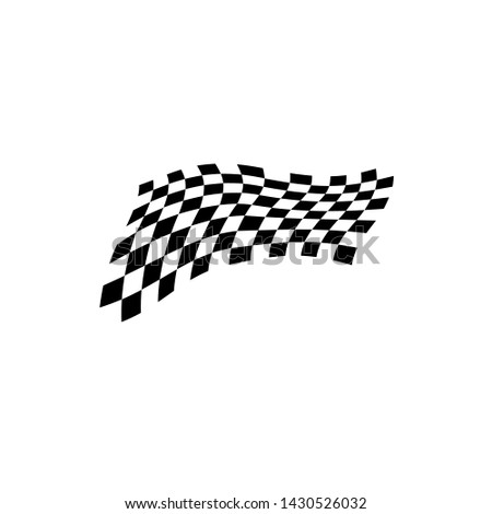 Race flag icon element for race design vector template