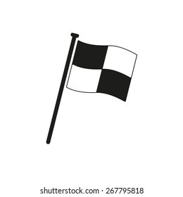 The Race flag icon. Finish symbol. Flat Vector illustration