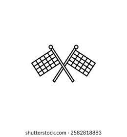 Race flag icon Flat isolated outline sign