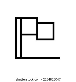 Race flag icon line isolated on white background. Black flat thin icon on modern outline style. Linear symbol and editable stroke. Simple and pixel perfect stroke vector illustration
