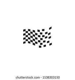 Race flag icon logo design vector template