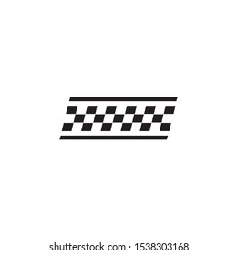 Race flag icon logo design vector template