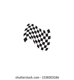 Race flag icon logo design vector template
