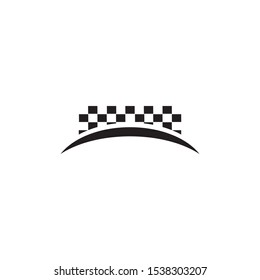 Race flag icon logo design vector template