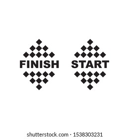 Race flag icon logo design vector template