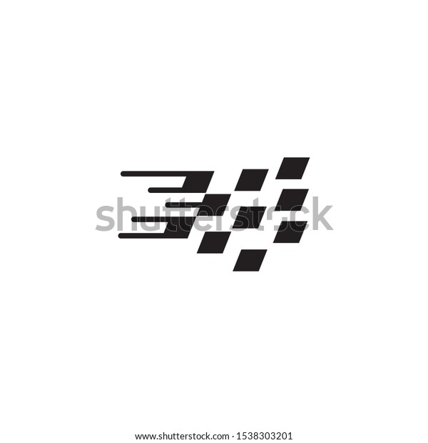 Race flag icon logo\
design vector template