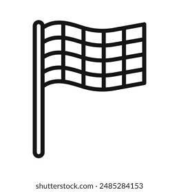 Race flag icon mark in filled style