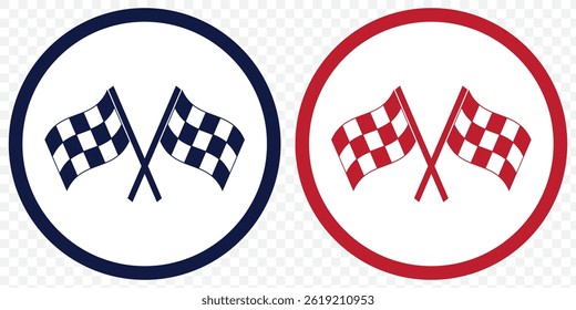Race Flag icon set. for mobile concept and web design. vector illustration Racing flag icon set. Race flag, checkered, sports, car, moto on Transparent Background. EPS 10.