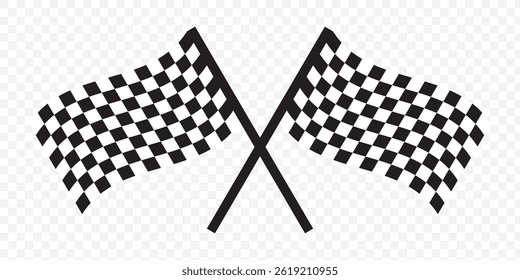 Race Flag icon set. for mobile concept and web design. vector illustration Racing flag icon set. Race flag, checkered, sports, car, moto on Transparent Background. EPS 10.